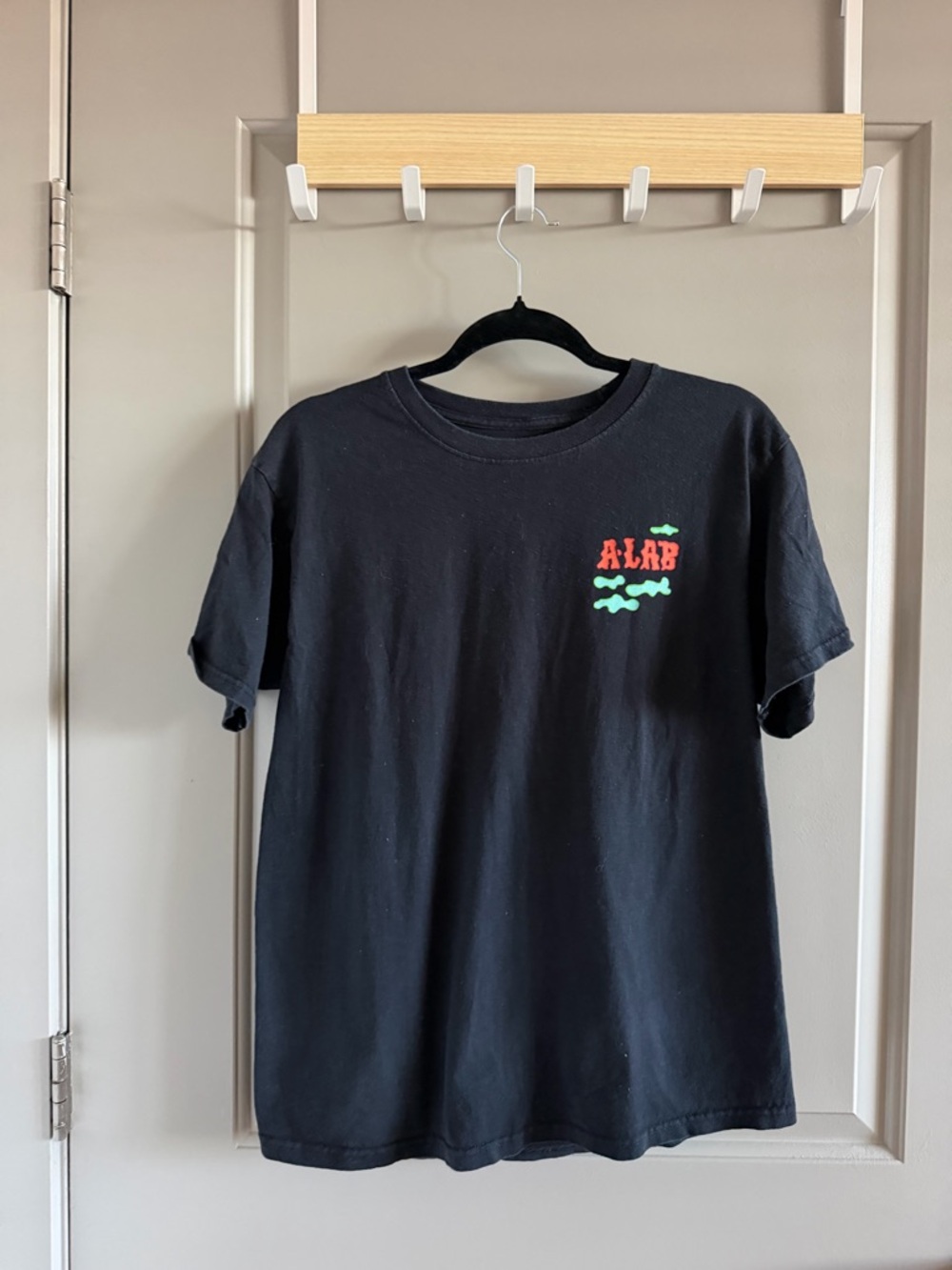 A-LAB Live While You Can Black Graphic Tee